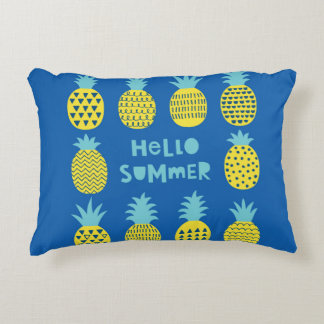 Fun card with pineapples. decorative cushion