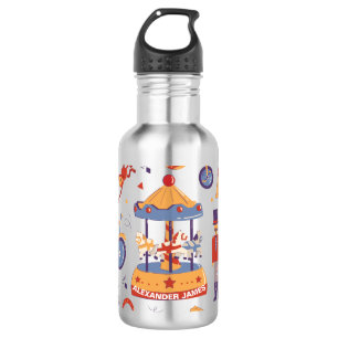 Fun Carnival Kids' Birthday Circus Pattern Clown 532 Ml Water Bottle