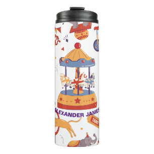 Fun Carnival Kids' Birthday Circus Pattern Clown Thermal Tumbler