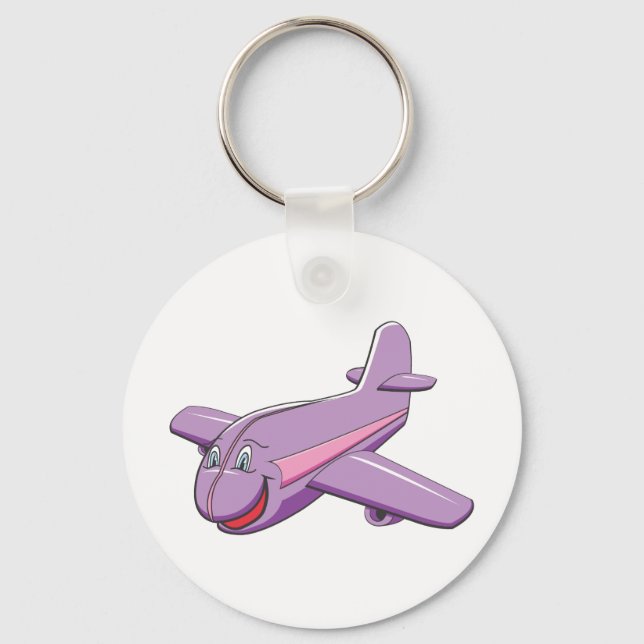 Fun Cartoon aeroplane Key Ring (Front)