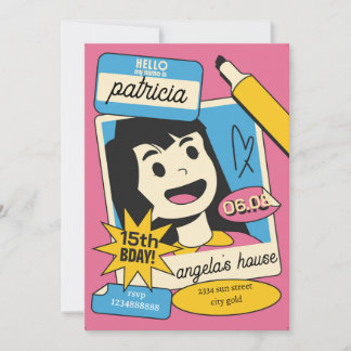 Fun Cartoon Birthday Invitation – Colorful Kids 