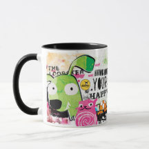 Fun cartoon coffee mug to share with friends