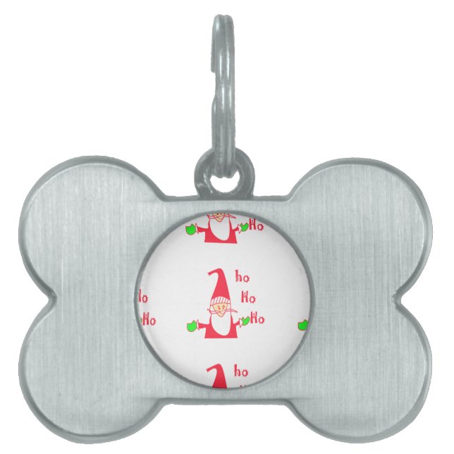  Fun Cartoon Mouse Santa Collection. Pet ID Tag (Front)