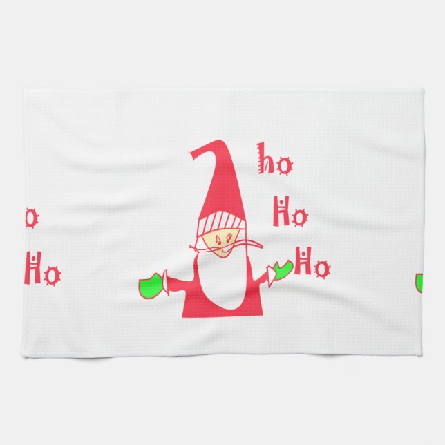  Fun Cartoon Mouse Santa Collection. Tea Towel (Horizontal)