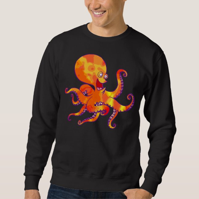 Fun Cartoon Octopus Sweatshirt (Front)