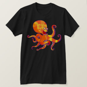 Fun Cartoon Octopus T-Shirt