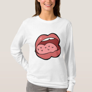 Fun Cartoon Open Mouth and Lips T-Shirt