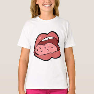 Fun Cartoon Open Mouth and Lips T-Shirt