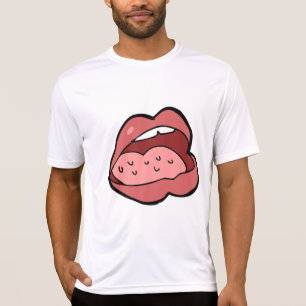 Fun Cartoon Open Mouth and Lips T-Shirt