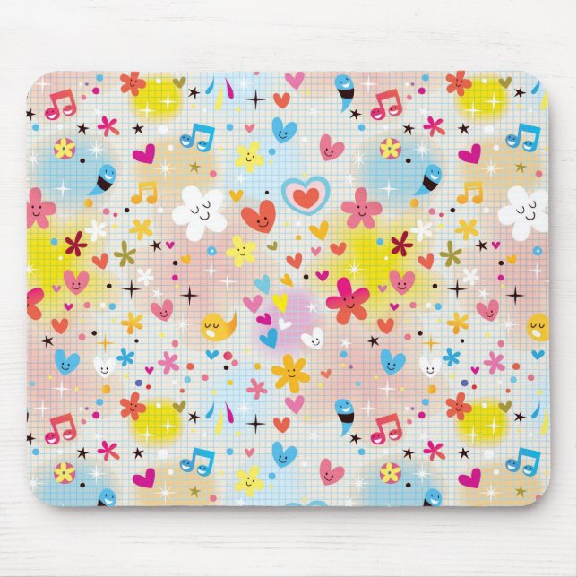 fun cartoon pattern mouse pad (Front)