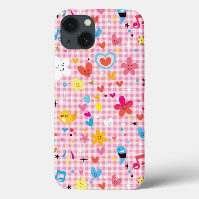 fun cartoon pattern pink Case-Mate iPhone case (Back)