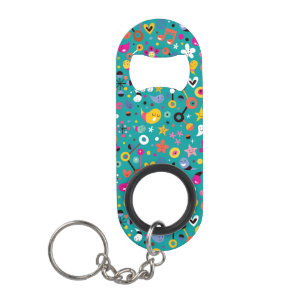 fun cartoon pattern teal