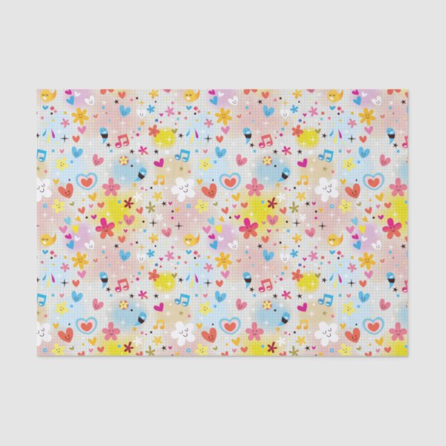 fun cartoon pattern tissue paper (Front)