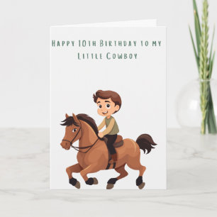 Fun Cartoon Style Horse and Rider Card