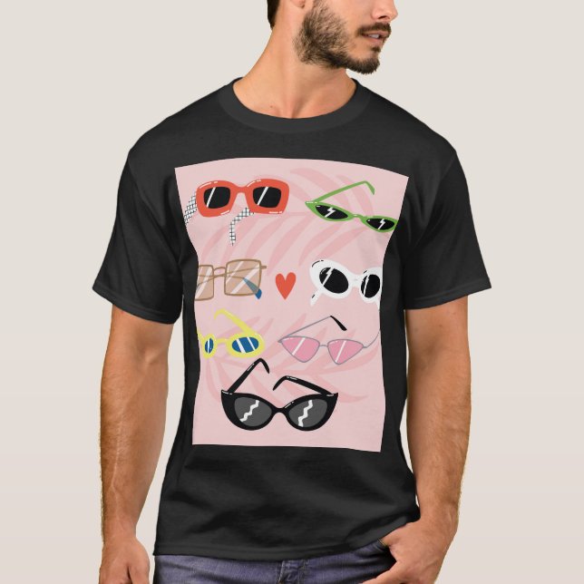 Fun Cartoon: Trendy Sunglasses Collection T-Shirt (Front)