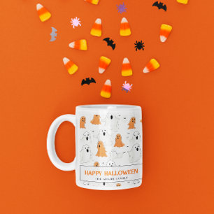Fun Cartoonish Ghosts Personalised Halloween Coffee Mug