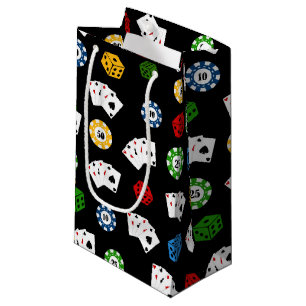 Fun casino gambling pattern party bag