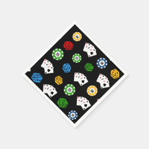 Fun Casino pattern party paper napkins