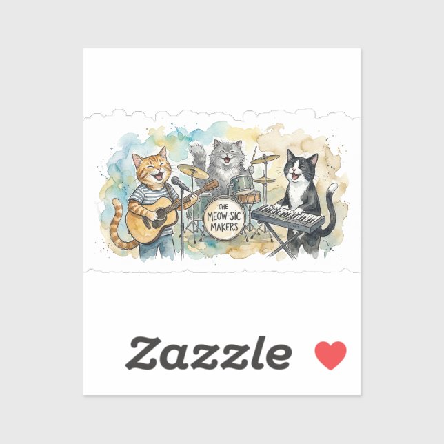 Fun Cat Band Music Piano Drums Keyboard (Sheet)