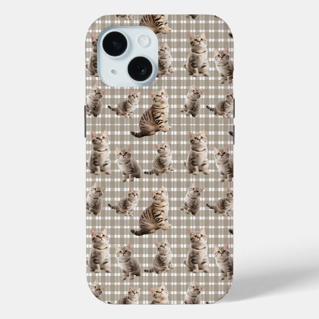 Fun Cat iPhone 15 Phone Case (Back)