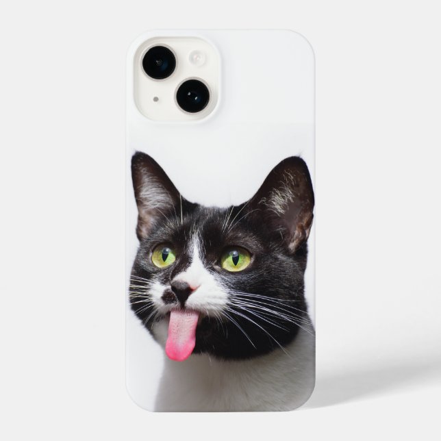 Fun Cat Kitten Sticking its Tongue Out Pet Humour  iPhone Case (Back)