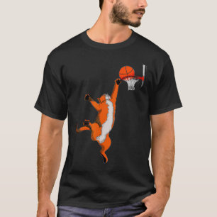 Fun Cat Playing Basketball Sports Cat Basketball L T-Shirt