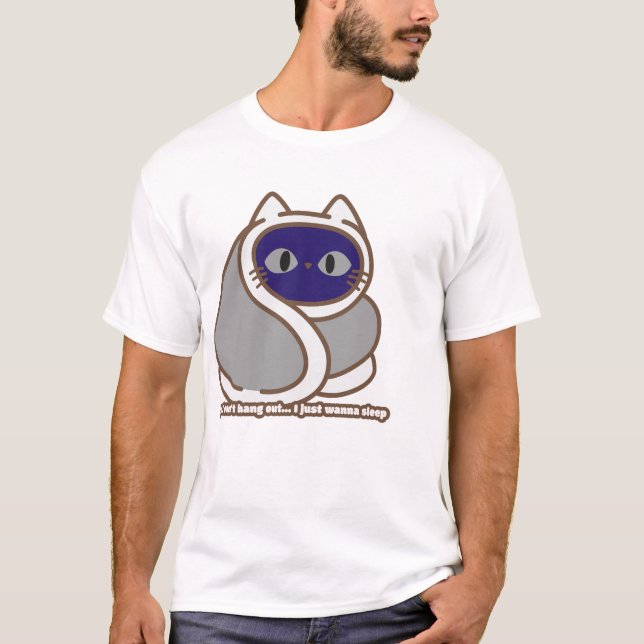Fun cat shirt for sleep lovers (Front)