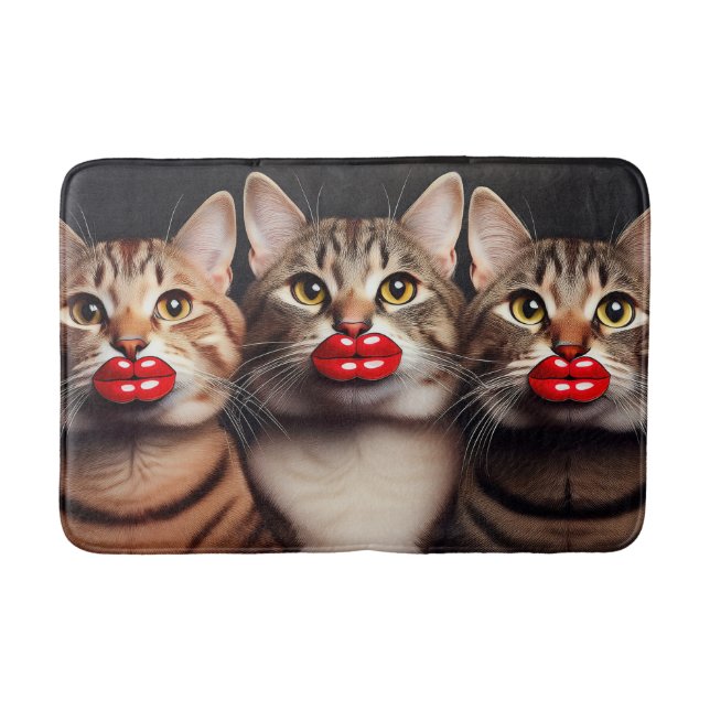 Fun Cats With Botox Bath Mat (Front)