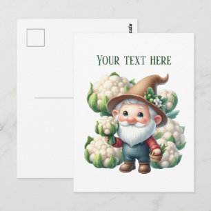 Fun Cauliflower farmer customisable Postcard