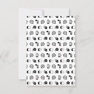 Fun Cell Phone Text Messaging CUSTOM BG COLOR RSVP Card