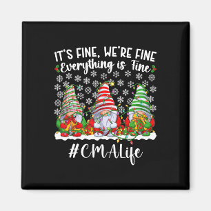 Fun Certified Medical Assistant Christmas CMA Xmas Magnet