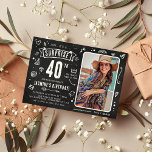 Fun Chalkboard Doodle Photo Surprise 40th Birthday Invitation<br><div class="desc">Unveil the fun with our modern and funky 'Shhh... It's a Surprise' 40th Birthday Party Invitation! With a touch of nostalgia on a rustic chalkboard design,  you can customize it with a personal photo and party details. Create an instant buzz for your surprise celebration!</div>