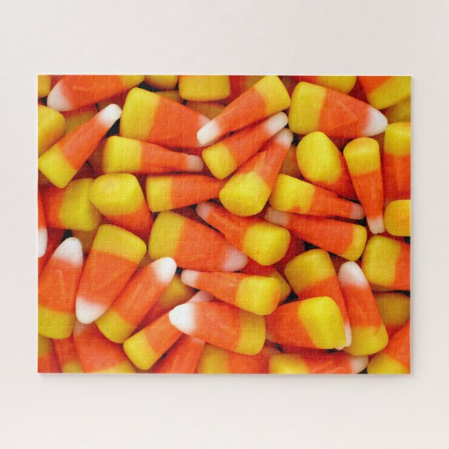 Fun Challenging Halloween Candy Corn Large Jigsaw Puzzle (Horizontal)