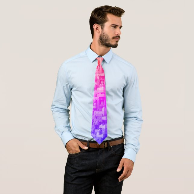 Fun characters Rainbow bricks (Pinks) Tie (In Situ)