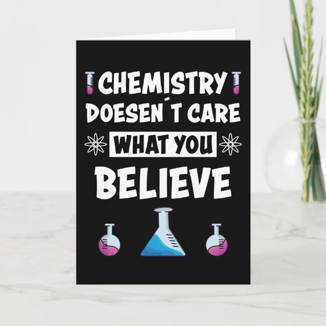 Fun Chemistry Funny Saying Chemist Profession Gift Card (Front)