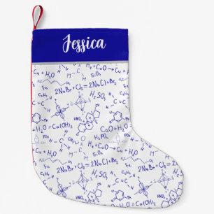 Fun Chemistry Notes Personalized  Small Christmas Stocking