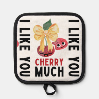 Fun Cherry Pattern Kitchen Decor - Insulated Oven Pot Holder