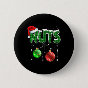 Fun Chest Nuts Christmas Matching Couple Chestnuts 6 Cm Round Badge