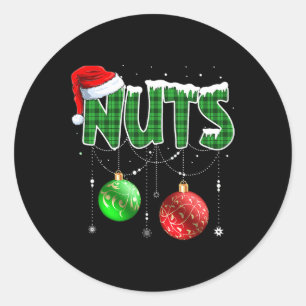 Fun Chest Nuts Christmas Matching Couple Chestnuts Classic Round Sticker