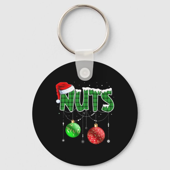Fun Chest Nuts Christmas Matching Couple Chestnuts Key Ring (Front)