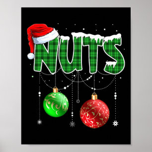 Fun Chest Nuts Christmas Matching Couple Chestnuts Poster