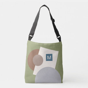 Fun Chic Abstract Geometric Circles Art Pattern Crossbody Bag