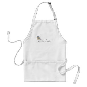 Fun Chickadee Cute little Bird Tracks Standard Apron