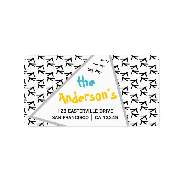 Fun Chicken Foot Print Overload Label (Front)