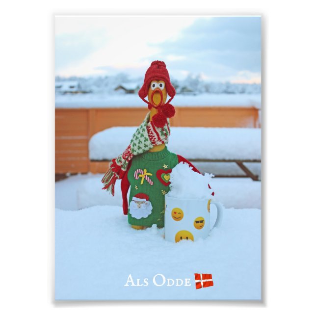 Fun Chicken in Als Odde/Denmark Photo Print! Print (Front)