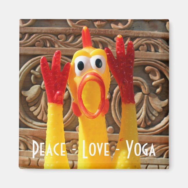 Fun Chicken Yoga Magnet! Magnet (Front)