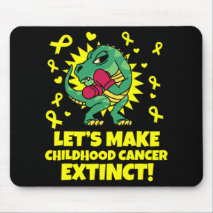Fun Childhood Cancer Awareness Dinosaur Ribbon Chi Mouse Pad