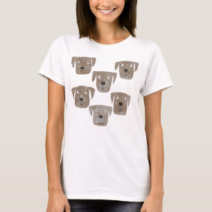 Fun Chocolate Labrador Retriever Dog Watercolor T-Shirt