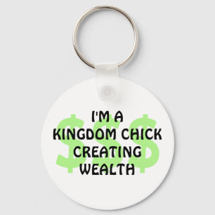 Fun Christian KINGDOM CHICK Entrepreneur Key Ring
