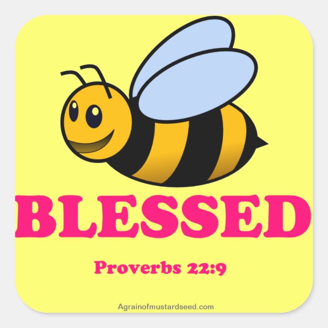 Fun Christian Square Sticker (Front)